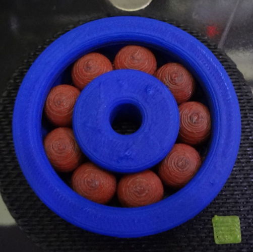 2 color Abs ball bearing with ball support 3D Print 120156