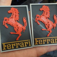 Small 4 color squared Ferrari Logo 3D Printing 120160