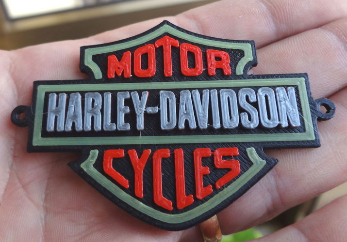 4 Colors Harley Davidson Logo