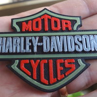 Small 4 Colors Harley Davidson Logo 3D Printing 120177