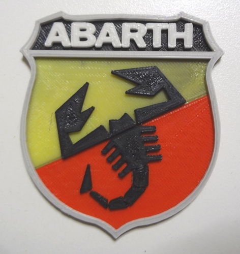 4 Colors Abarth Logo 3D Print 120181