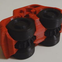 2 colors - Fiat Rubber band Powered car - Thumbnail 3