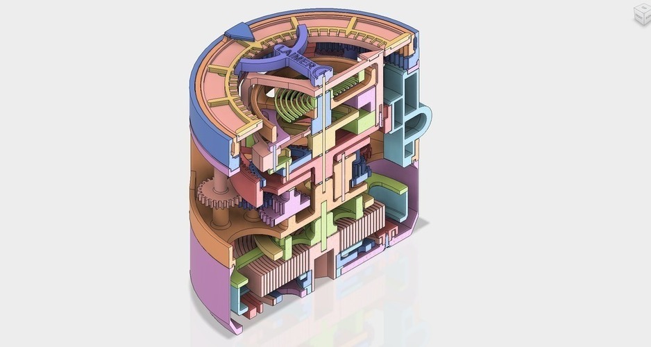 3D-printed Watch with Tourbillon 3D Printing 120320