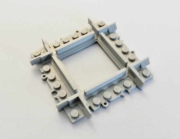 Medium Lego Train Track Mini Crossing 3D Printing 120324