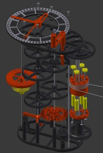 3D printed mechanical Clock with Anchor Escapement 3D Print 120337