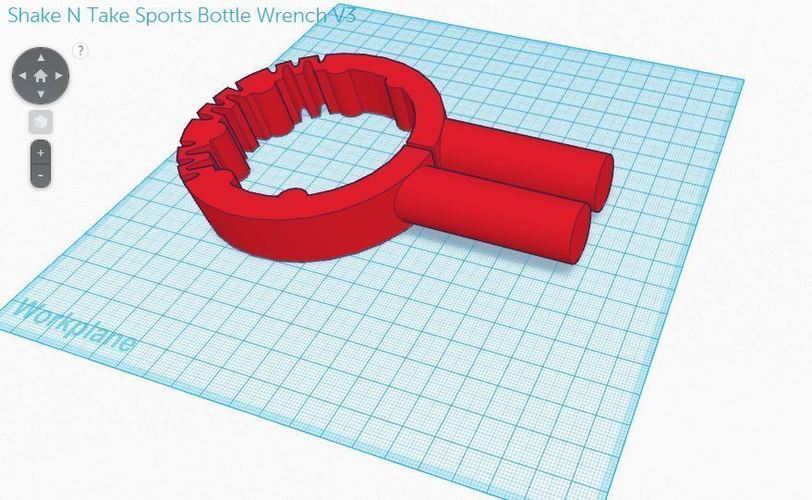 Shake-n-Take Sports Bottle Wrench v3 3D Print 120345