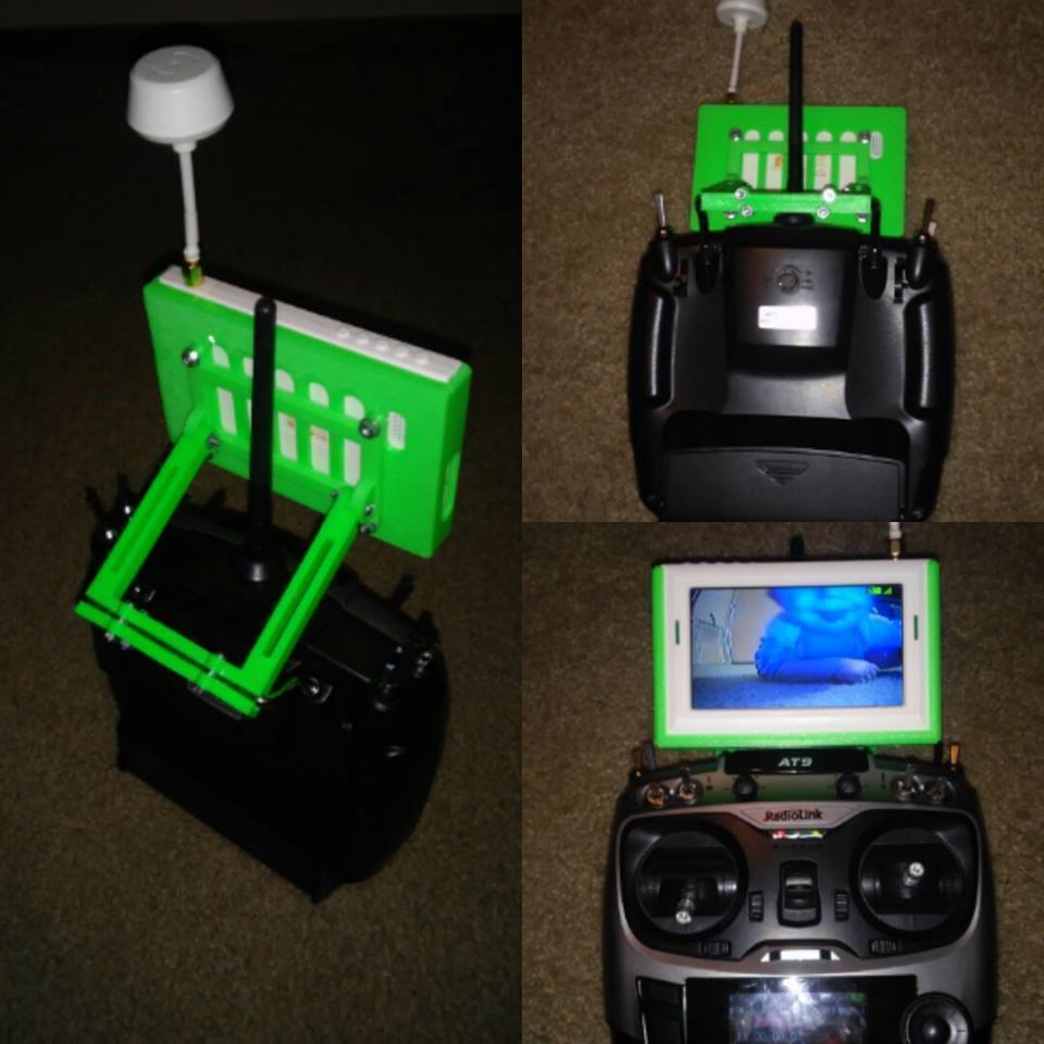 3D Printed Screen Mount for drone controller by HorizonCreation3D 