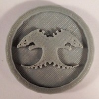 Small 40mm X 4mm Token - Marker of Blood Angels 40K Bits 3D Printing 120428