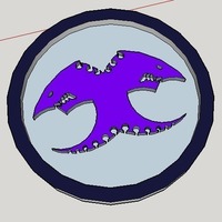 40mm X 4mm Token - Marker of Blood Angels 40K Bits - Thumbnail 2