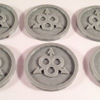 40mm X 4mm Token - Marker of Nurgle Chaos 40K Bits - Thumbnail 3