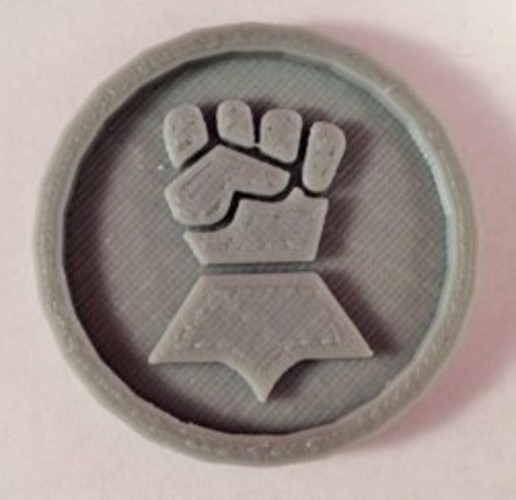 40mm X 4mm Token - Marker of Impieral Fists 40K Bits 3D Print 120444