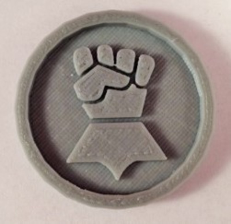 40mm X 4mm Token - Marker of Impieral Fists 40K Bits