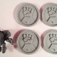40mm X 4mm Token - Marker of Impieral Fists 40K Bits - Thumbnail 4