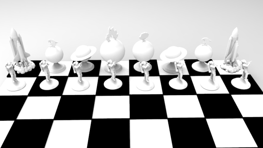 The Space Travel Chess Set (print & add magnets) 3D Print 120553