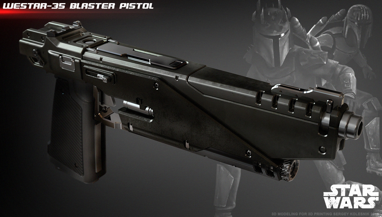 Sergey Kolesnik on X: in  se 44c blaster 3d model  #prop #starwars #replica #cosplay #scalemodel #3d #3dmodeling #westar for  my supporters  / X