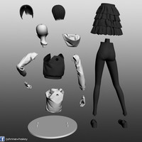 Karl the short hair girl in streetwear outfit - Thumbnail 3