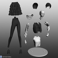 Karl the short hair girl in streetwear outfit - Thumbnail 4