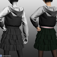 Karl the short hair girl in streetwear outfit - Thumbnail 7