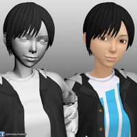 Karl the short hair girl in streetwear outfit - Thumbnail 8