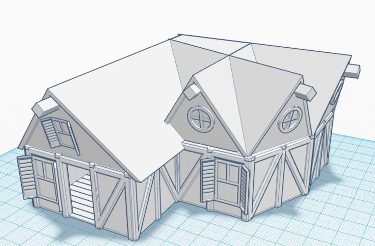 Simple Old House (Medium Sized) 3D Print 121186