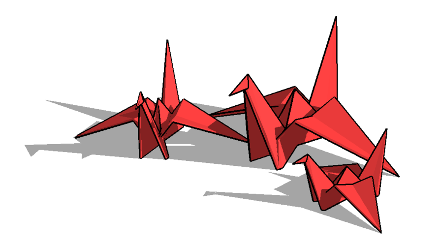 Origami Crane  3D Print 121498