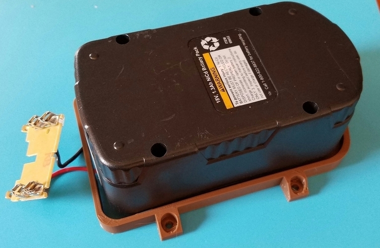 Drill Motor Battery Bracket 3D Print 121501