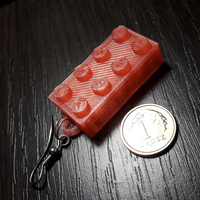 Small Lego Earrings 3D Printing 121570