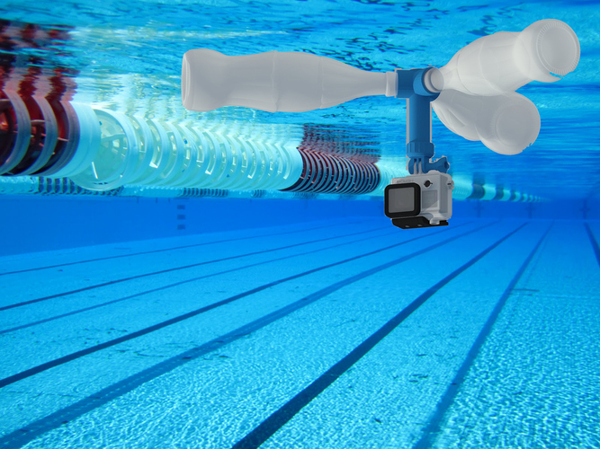 3D Printed Gopro Float Tripod - PET Bottle by Go3D | Pinshape