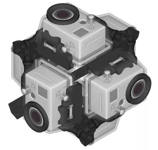 GoPro  360 ° Mount / Spherical Rig - Skeleton Case 3D Print 121618