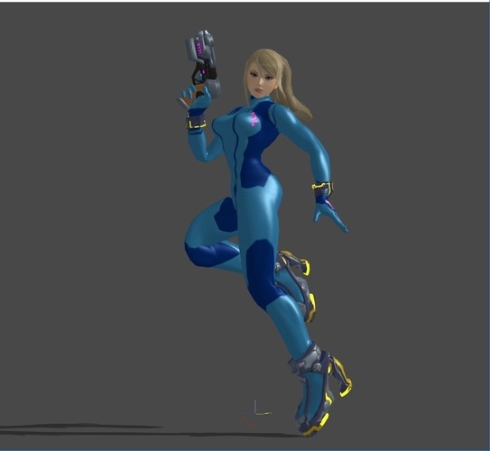 Summary 3D printable models of Samus Aran in zero suit from the videogame s...