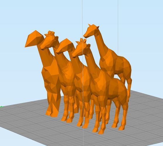 Low Poly Giraffe and Friends