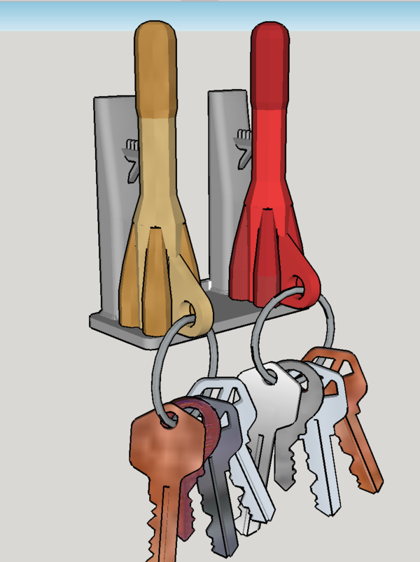 Rocket key holder wall