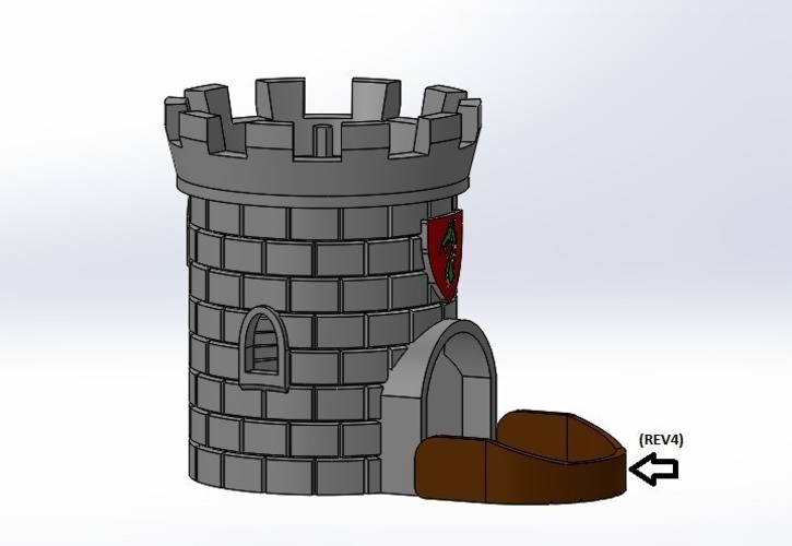 Dice Tower with Secret Chamber for Dice Storage II 3D Print 121953