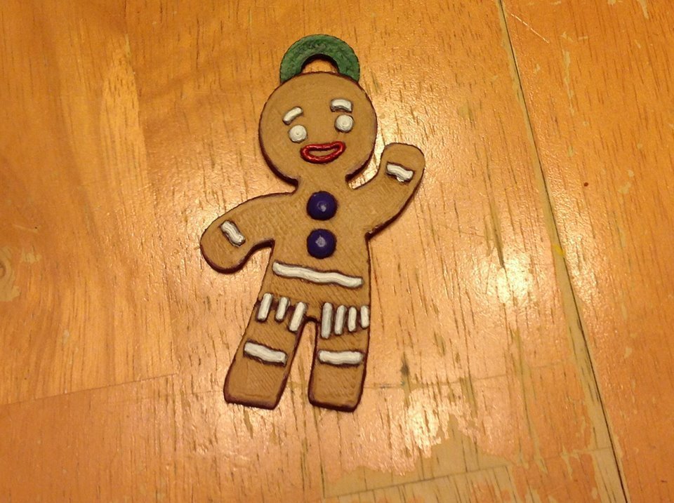 3D Printable Cobotech Twisty Gingerbread Man In A Cup Ornament by