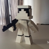StormTrooper MineCraft Rogue One - 3dFactory Brasil - Thumbnail 2