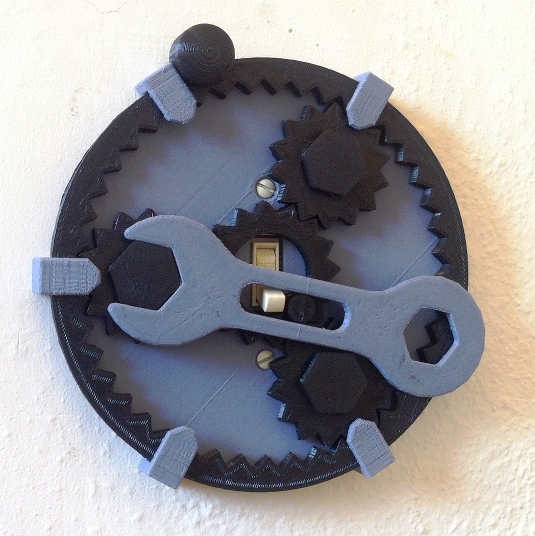 3D Printed Gear Light Switch Cover by Michael Graham