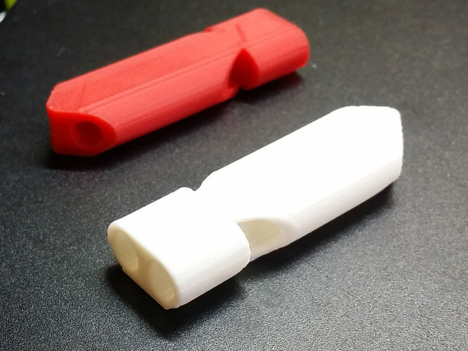 Dual Tube Security Whistle 3D Print 122340