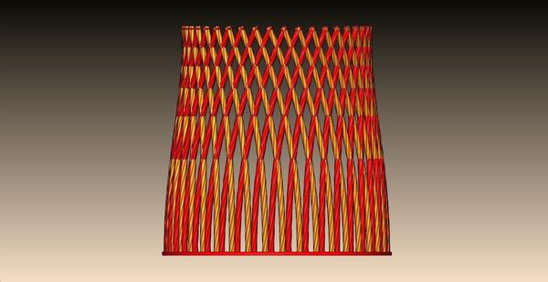 20cm/8" x 20cm/8" Helical Vase #9