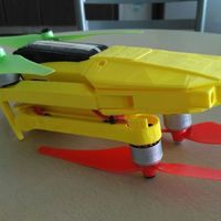 Small Foldable drone frame (Mavic look like, body & head alternative)  3D Printing 122655