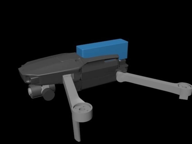 Foldable drone frame (Mavic look like, body & head alternative)  3D Print 122658