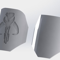 Small Mandalorian shoulder pad 3D Printing 122756