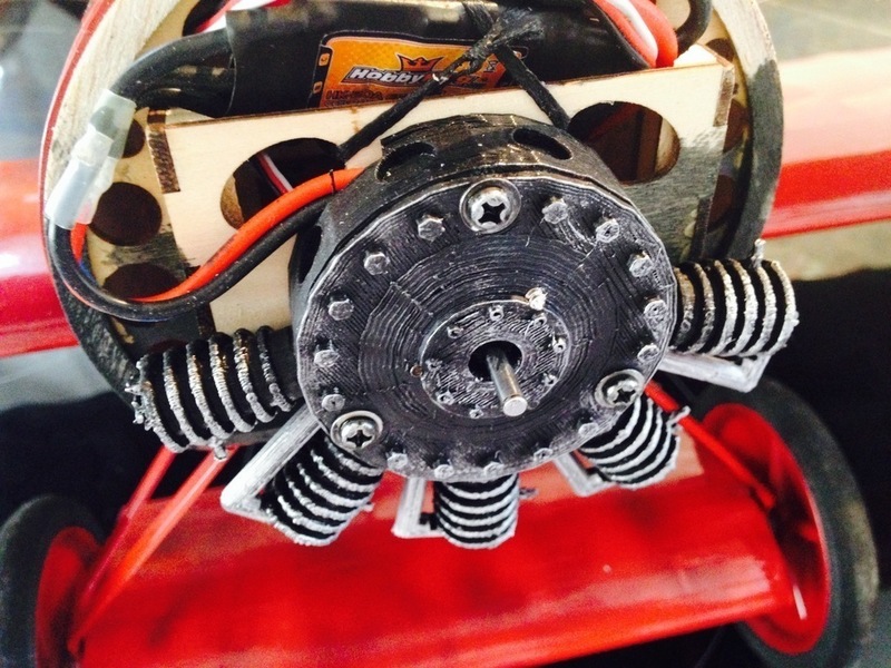 Le Rhone 9 cilinder engine for Fokker DR I from Electifly - Pinshape