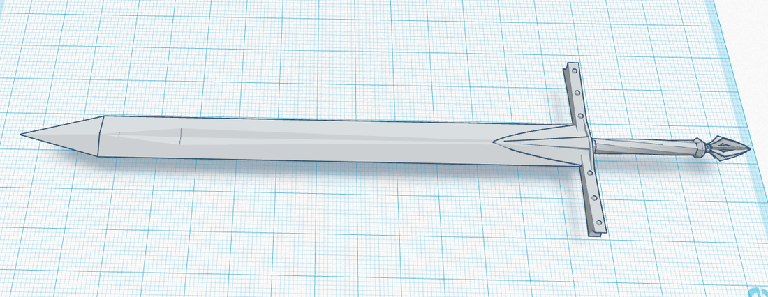 Simple Broad Sword 3D Print 122816