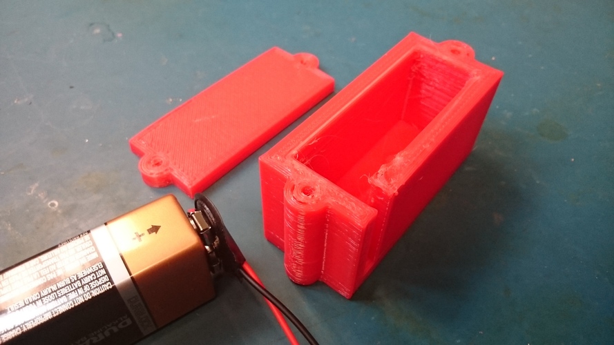 9V Battery Holder 3D Print 122910