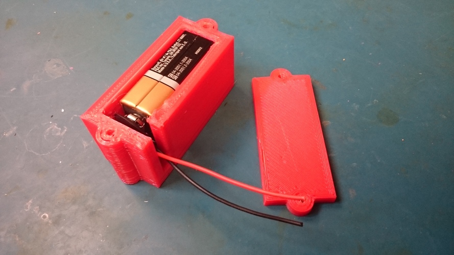 9V Battery Holder 3D Print 122913