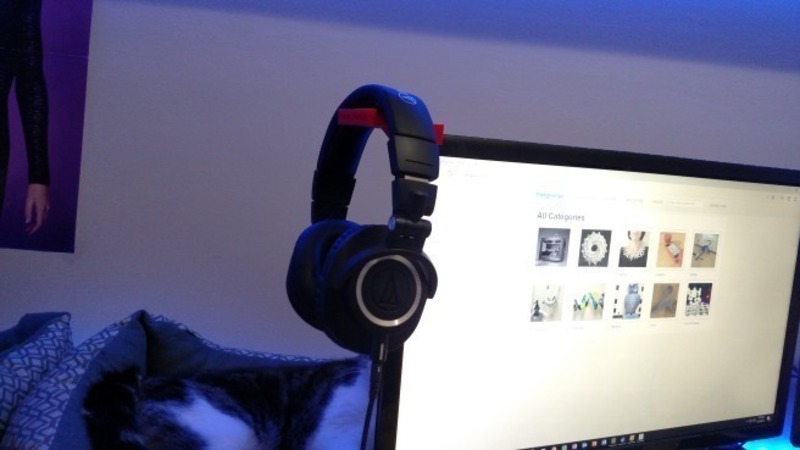 screen clamp head phone mount