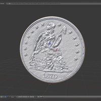 1870 S Seated Liberty Dollar US Coin - Thumbnail 3