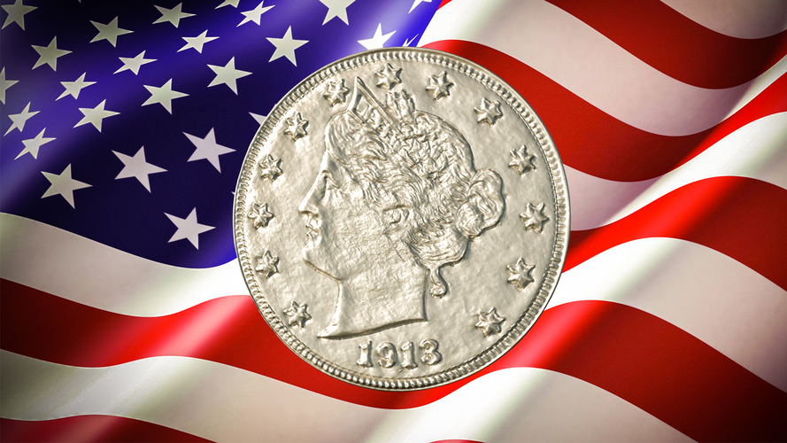 1913 Liberty Head V Nickel US Coin 3D Print 123137