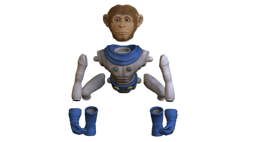 Space Monkey 3D Print 123154