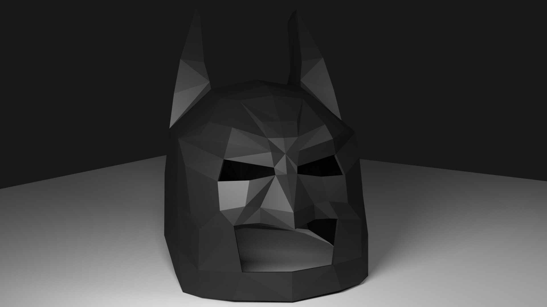 3D Printed Low Poly Batman Mask by Nextin3D | Pinshape